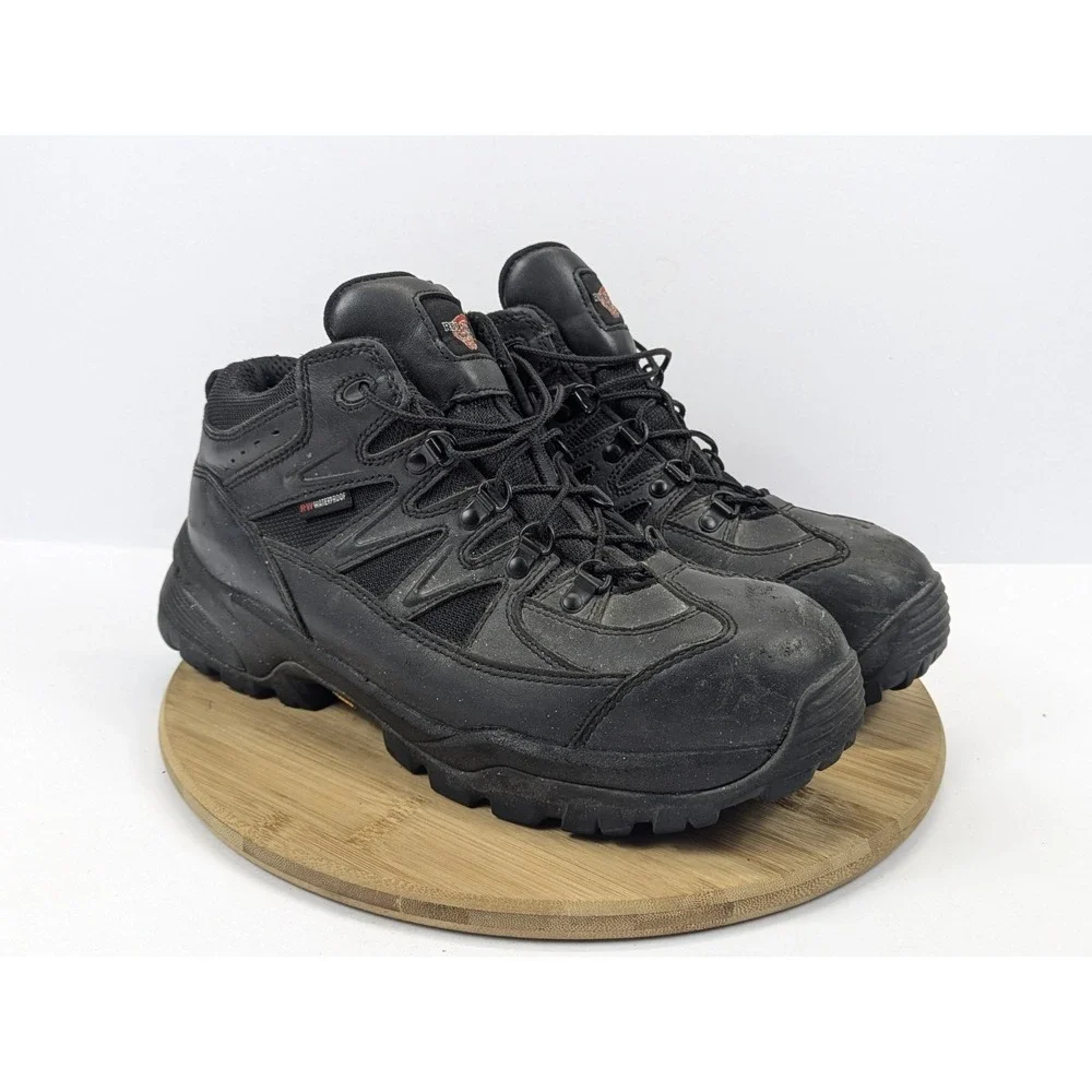Red Wing Boots Steel Toe Mens 11 Black Hike RW Waterproof Shoes 5